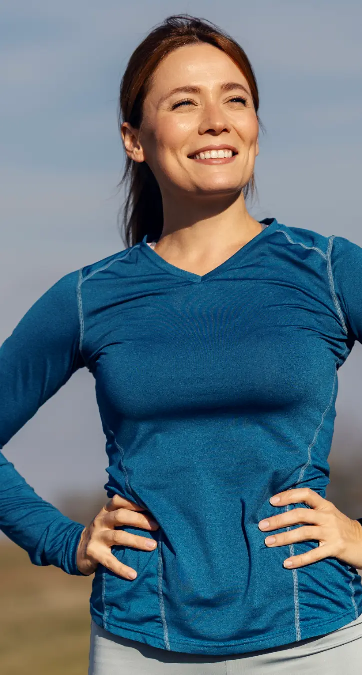 iStock image Weight Loss Recovery 1-725 A smiling man carrying a smiling woman on his back